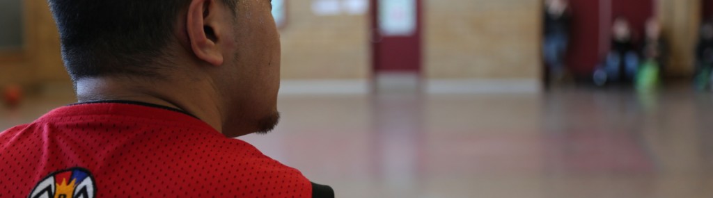 One PBAM member looks on as his team plays a game at West Hill Gymnasium. (Jesse Feith/Concordia Journalism)